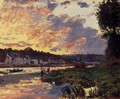 The Seine at Bougeval, Evening - Claude Oscar Monet