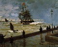 The Jetty at Le Havre in Rough Westher - Claude Oscar Monet