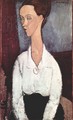 Portrait of Lunia Czechowska with white blouse - Amedeo Modigliani
