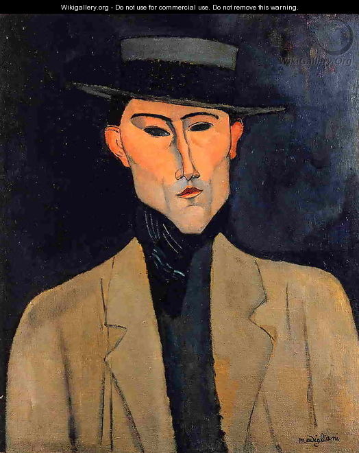 Portrait of a Man with Hat (aka Jose Pacheco) - Amedeo Modigliani