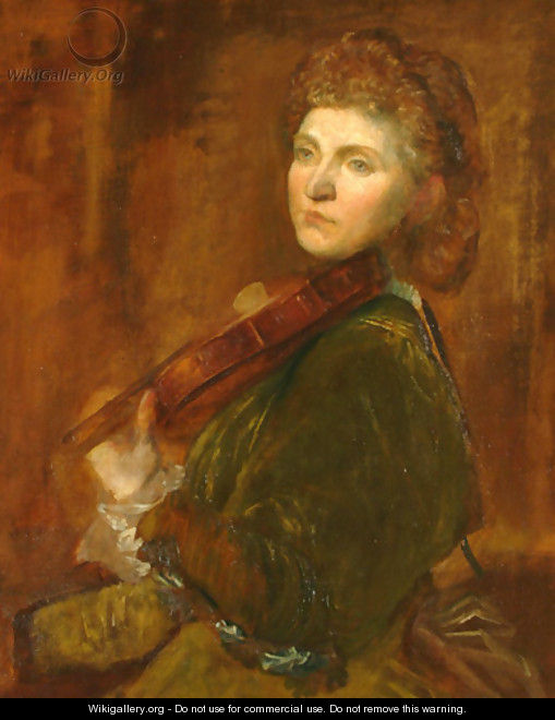Portrait of violinist Wilma Neruda a.k.a Lady Hallé - George Frederick Watts