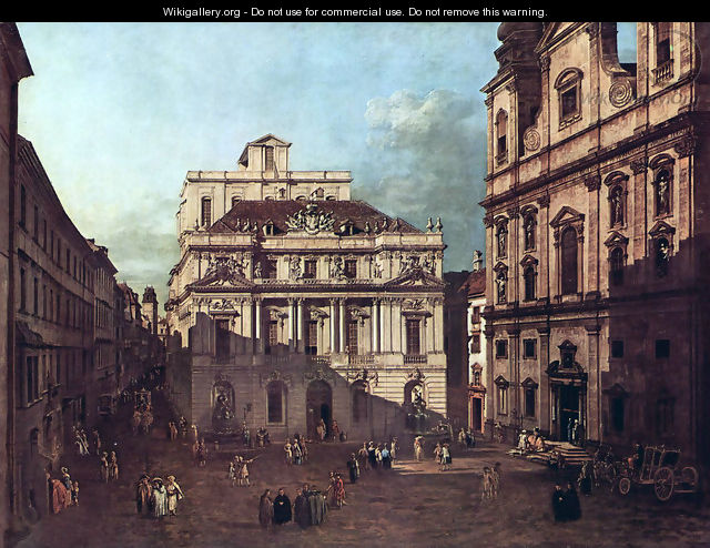 View from Vienna, square in front of the university, from southeast of view, with the large auditorium of th 2 - Bernardo Bellotto (Canaletto)