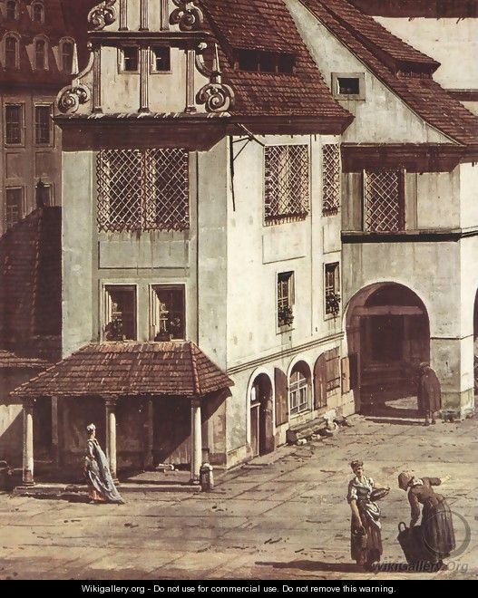 View from Pirna, the market square in Pirna, Detail - Bernardo Bellotto (Canaletto)