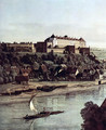 View from Pirna, Pirna of the vineyards at Posta, with Fortress Sonnenstein, Detail - Bernardo Bellotto (Canaletto)
