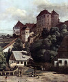 View from Pirna, Pirna from the south side view, with fortifications and Oberstar (gate), and sun stone fort 2 - Bernardo Bellotto (Canaletto)