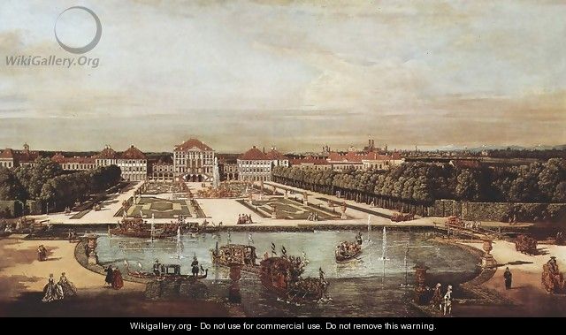 View from Munich, Schloss Nymphenburg, from the west - Bernardo Bellotto (Canaletto)