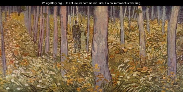 Sous-bois avec deux personnages 1890 - Vincent Van Gogh