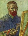 Self Portrait while painting - Vincent Van Gogh