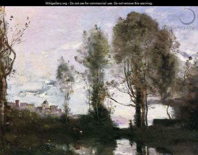 Edge of a Lake (also known as Souvenir of Italy) - Jean-Baptiste-Camille Corot