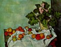Still life, geranium stick with fruits - Paul Cezanne