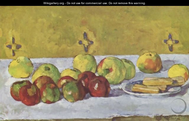 Still life with apples and biskuits - Paul Cezanne