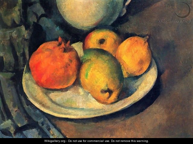 Still life with a magran and pears - Paul Cezanne