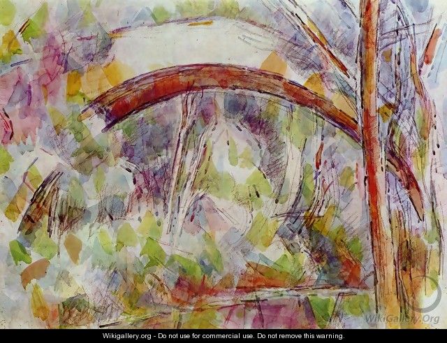 River with the Bridge of the Three Sources - Paul Cezanne