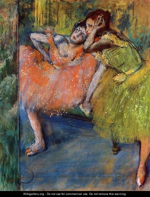 Two Dancers in the Studio - Edgar Degas