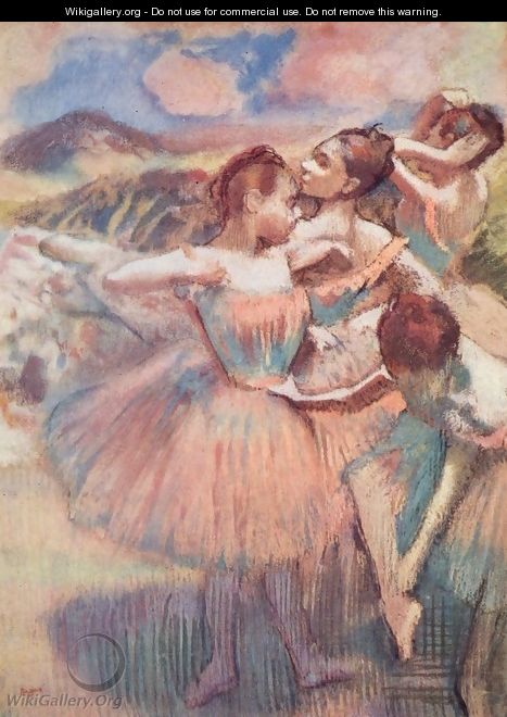 Dancers in a landscape - Edgar Degas
