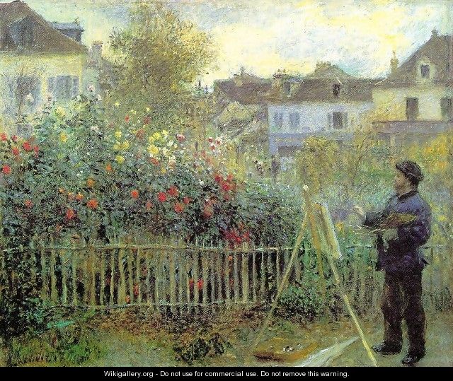 Renoir Painting In His Garden (1873) - Claude Oscar Monet
