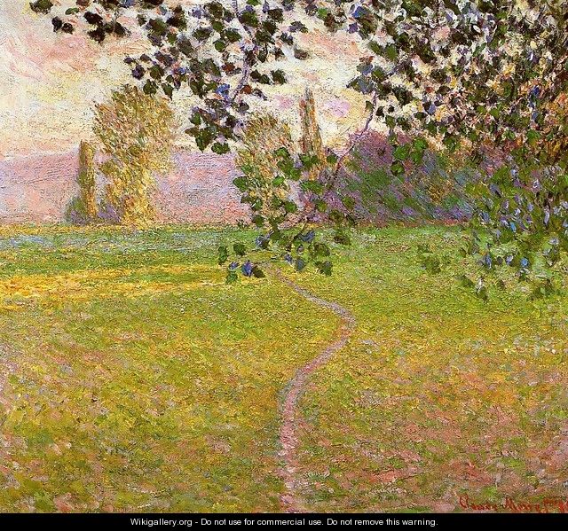 Morning Landscape, Giverny - Claude Oscar Monet