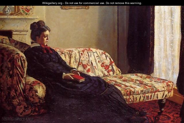 Meditation, Madame Monet Sitting on a Sofa - Claude Oscar Monet