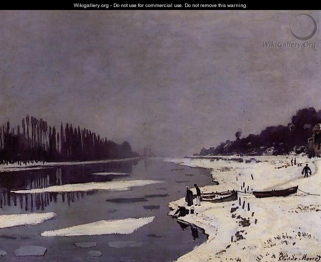 Ice Floes on the Seine at Bougival - Claude Oscar Monet