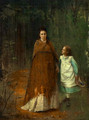 Portrait of the Artist's Wife and Daughter - Ivan Nikolaevich Kramskoy