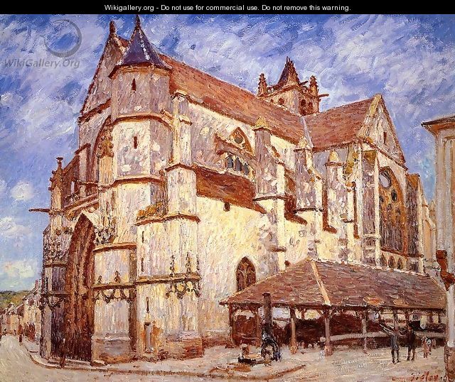 The Church at Moret, Afternoon - Alfred Sisley