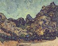 Mountains at Saint-Remy with Dark Cottage - Vincent Van Gogh