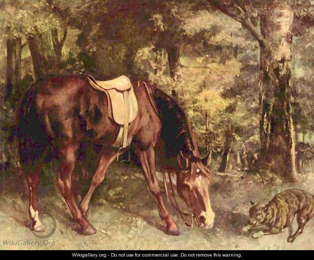 Horse in the forest - Gustave Courbet