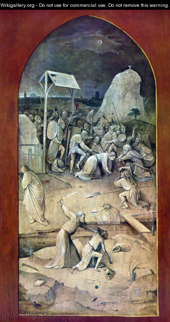 Triptych of Temptation of St Anthony (outer left wing) - Hieronymous Bosch
