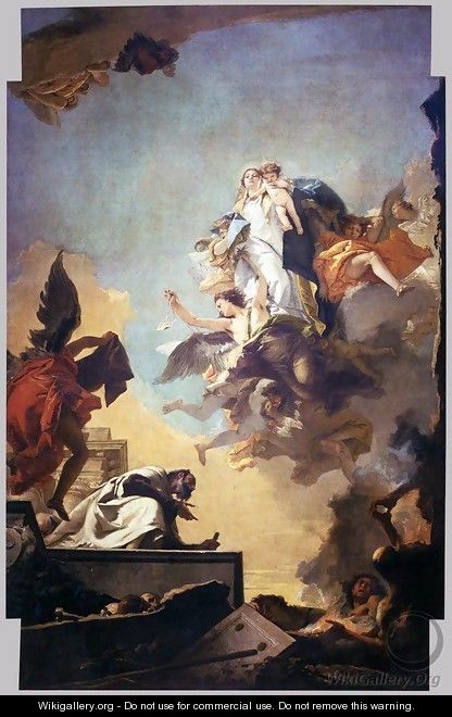 Apparition of the Virgin to St Simon Stock - Giovanni Battista Tiepolo