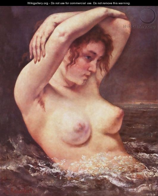 The Woman in the Waves - Gustave Courbet