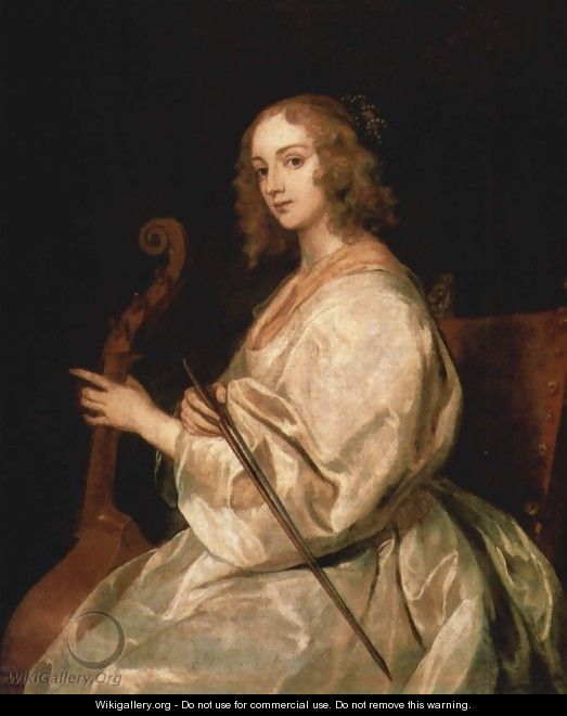 Portrait of Mary Ruthven, wife of the artist - Sir Anthony Van Dyck