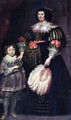 Portrait of Charlotte Butkens, mistress of Anoy, with her son - Sir Anthony Van Dyck