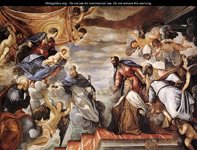 Doge Nicolò da Ponte Invoking the Protection of the Virgin - Jacopo Tintoretto (Robusti)