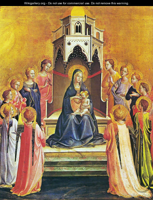 Virgin with the child and twelve angels - Angelico Fra