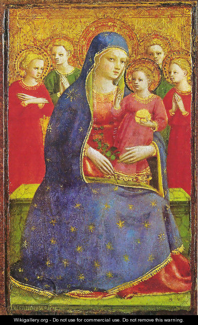 Virgin with the child and four angels - Angelico Fra