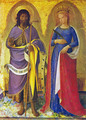 Triptych of Perugia. The Saints John the Baptist and Catherine of Alexandria - Angelico Fra