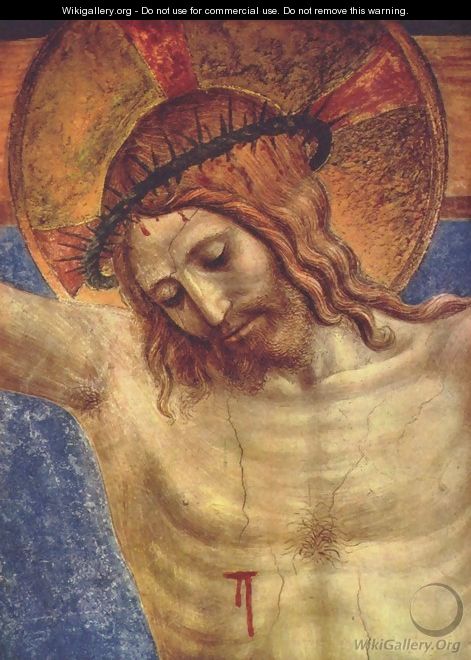 The Crucified and San Domenico, detail - Angelico Fra