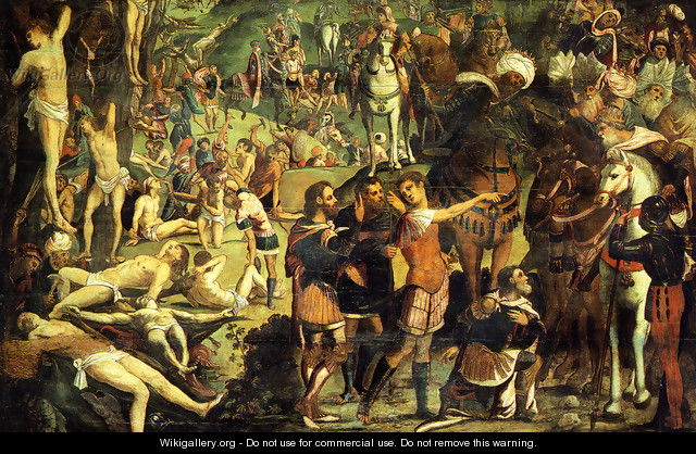 The Martyrdom of the Ten Thousand (fragment) - Jacopo Tintoretto (Robusti)