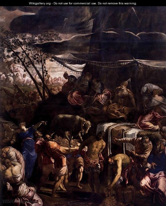 Moses Receiving the Tables of the Law (detail 2) - Jacopo Tintoretto (Robusti)
