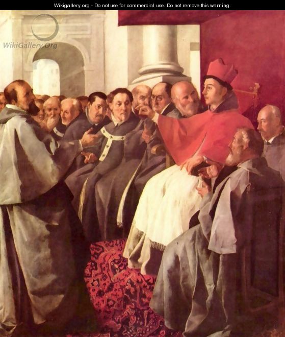 St. Bonaventure receives the envoy of the emperor - Francisco De Zurbaran