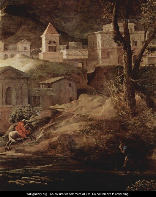 Landscape with Pyramos and Thisbe, detail (2) - Nicolas Poussin