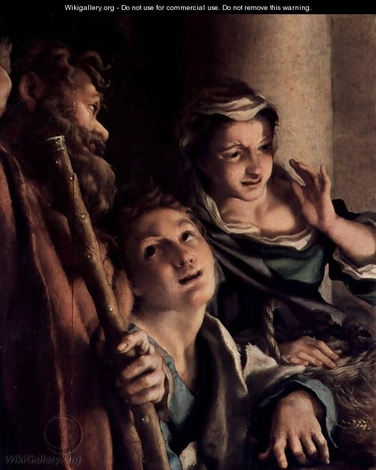 Adoration of the Shepherds (The Night), detail, shepherds - Correggio (Antonio Allegri)