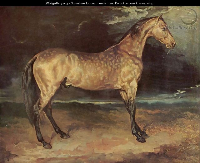 Pferd im Gewitter - Theodore Gericault