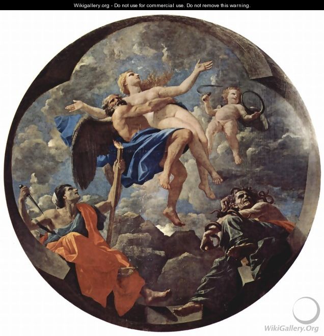 The time and the truth, allegory, Tondo - Nicolas Poussin