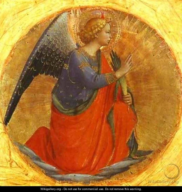 Perugia Triptych; Angel of the Annunciation - Angelico Fra