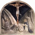 Crucifixion with Mary and St. Dominic, Golgathaberg and skull Adams - Angelico Fra