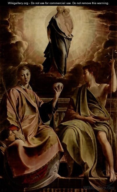 Madonna with St. Stephen and St. John the Baptist - Girolamo Francesco Maria Mazzola (Parmigianino)