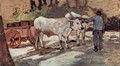 Farmer with bullock carts - Giovanni Fattori