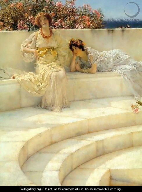Under the Roof of Blue Ionian Weather (detail) - Sir Lawrence Alma-Tadema