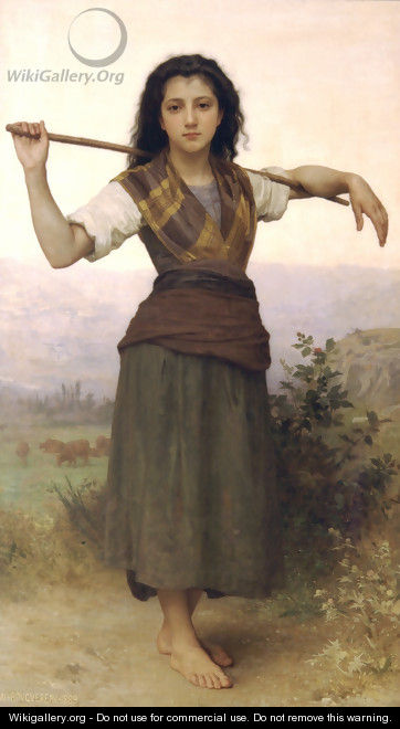Pastourelle [Shepherdess] - William-Adolphe Bouguereau